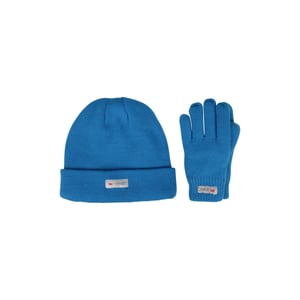 Mountain Warehouse Set kinder-/kids Thinsulate fleece muts & handschoenen (Helder Blauw)
