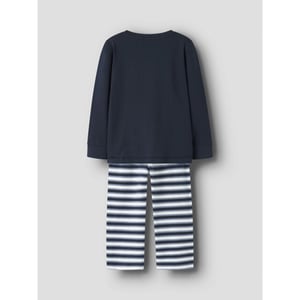 Name It Jongens lange pyjama set nmmramel gestreept donkerblauw