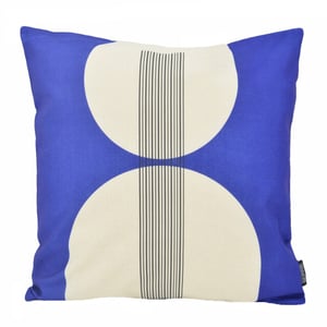 Gek op kussens! Royal blue abstract | 45 x 45 cm | kussenhoes | katoen/linnen