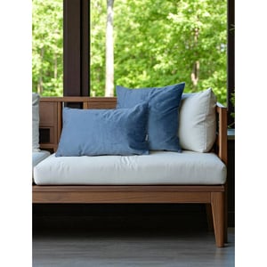 Gek op kussens! Velvet blauw | 45 x 45 cm | kussenhoes | polyester