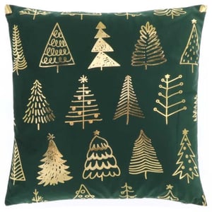 Unique Living kussen xmas tree 45x45cm dark green