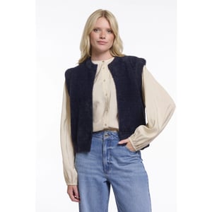 Rino & Pelle Elona.5002621 rino&pelle short waistcoat dark navy