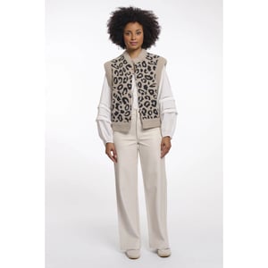 Rino & Pelle Elona.5012621 rino&pelle short waistcoat desert leopard