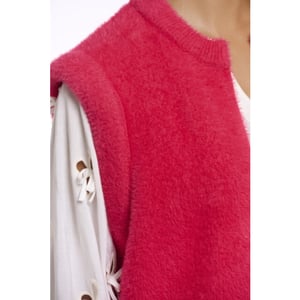 Rino & Pelle Elona.5002621 rino&pelle short waistcoat pink punch