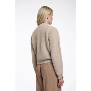 Rino & Pelle Isarea.5002621 rino&pelle short v-neck cardigan stone