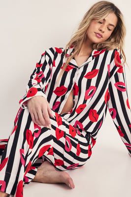 Lips Print Pajama Trouser Set