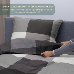 Terschellinger Wolweelde Luxueuze terschellinger flanellen winter dekbedovertrekset – modern blokpatroon