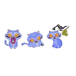 K-Pop Demon Hunters Tvåfärgad Derpy Tiger Mug (Marin/Vit/Blå)