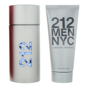 Carolina Herrera 212 Men NYC Eau de Toilette 100ml + Aftershave Balm 100ml Gift Set for Him