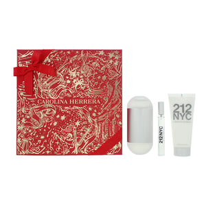 Carolina Herrera 212 NYC Eau de Toilette 100ml, Eau de Toilette 10ml + Body Lotion 100ml Gift Set for Her