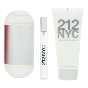 Carolina Herrera 212 NYC Eau de Toilette 100ml, Eau de Toilette 10ml + Body Lotion 100ml Gift Set for Her