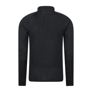 Mountain Warehouse Unisex Quest Merino Wol Thermo Top met lange mouwen voor volwassenen (Zwart)