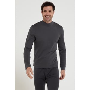 Mountain Warehouse Heren Meribel Schildpad Hals Base Layer Top (Donkergrijs)