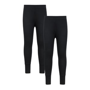 Mountain Warehouse Kinder/Kids Talus Base Layer-broekje (Set van 2) (Zwart)