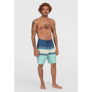 O'Neill Heren boardshort lang zwemshort hyperfreak heat stripe 21" donkerblauw/blauw gestreept