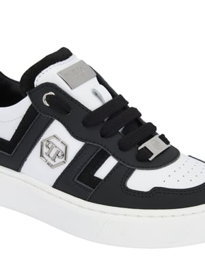 Mix Materials Low-Top Sneakers