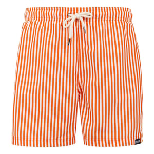 Regatta Mens Loras Stripe Swim Shorts (Celosia Orange)
