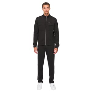 Duck and Cover Mannen Tames Volledige Rits Hoodie en Joggingbroek Set (Zwart)