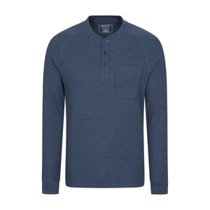 Mountain Warehouse Heren Selby Wafel Henley T-Shirt (Marine)