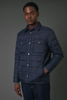 Navy Quilted Jacket