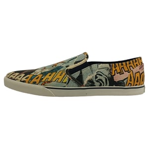 Celine Comic-Print Slip-on Sneakers in Multicolor Canvas