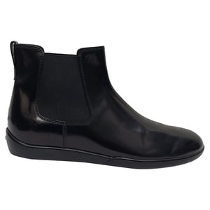 Tod's Instap Enkellaarzen in Zwart Glanzend Leder