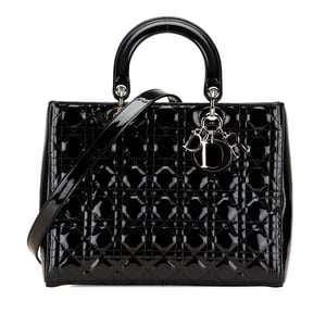 Lady Dior Medium Patent Tote