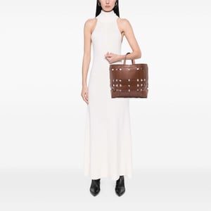 Woven Leather Tote Bag