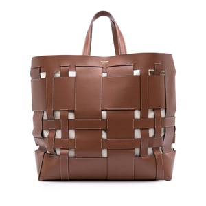 Woven Leather Tote Bag
