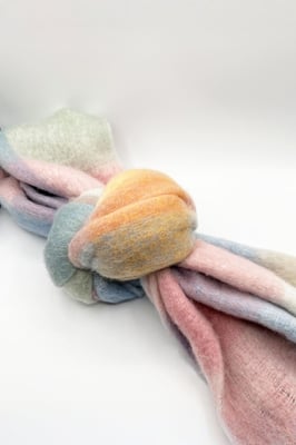 Pastel Check Print Scarf