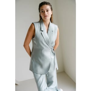 Aimee The Label gilet hope waistcoat blue