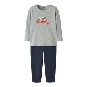 Name It Jongens pyjama set nmmnightset brandweer grijs/donkerblauw
