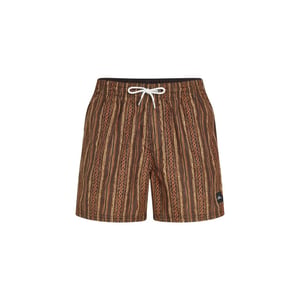 O'Neill Heren zwemshort cali print 15" bruin/oranje gestreept