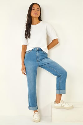 Petite Turn Up Pocket Jeans