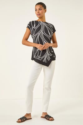 Floral Asymm Top