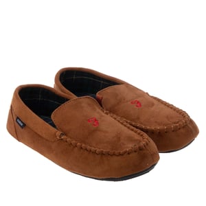 Men's Farah Nicken Moccasin Slippers in Tan