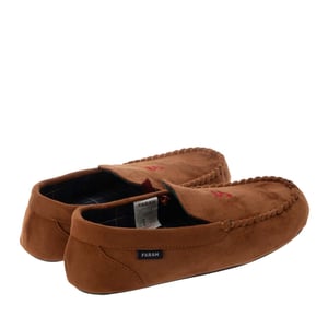 Men's Farah Nicken Moccasin Slippers in Tan