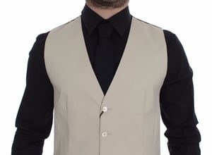 Beige Vest Classic Fit