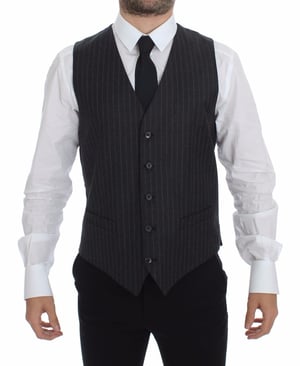 Grijs Ruitjes Wol Vest