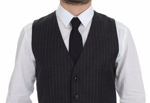 Grijs Ruitjes Wol Vest