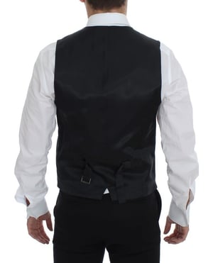 Grijze Gestreepte Wol Vest