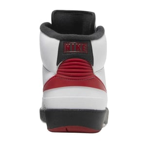 Nike Heren Air Jordan 2 Retro Leren Trainers (Wit, Rood)