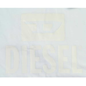 Diesel Heren Monotone Logo T-Shirt (Helder wit)