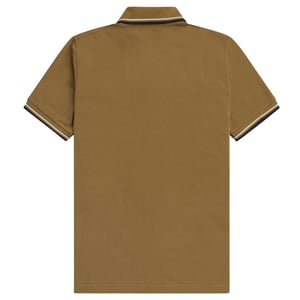 Fred Perry Herenpoloshirt met dubbele kraag (Bruin)