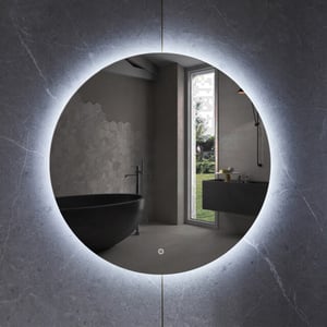 Vtw Living badkamerspiegel rond 120 cm spiegel met led verlichting en