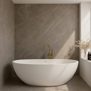 Vtw Living vrijstaand bad ovaal ligbad mat wit 17078 cm
