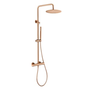 Vtw Living regendouche set met thermostatische mengkraan brons 25 cm