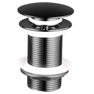 Vtw Living clickwaste afvoerplug zwart 5/4 met overloopgat