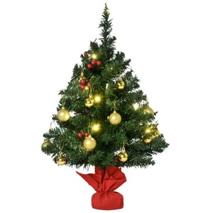 Homcom Mini kerstboom kerstversiering kerstversiering, incl. kerstballen en