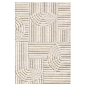 Muratap Japandi art vloerkleed boho scandinavisch laagpolig effen - 240x340 cm